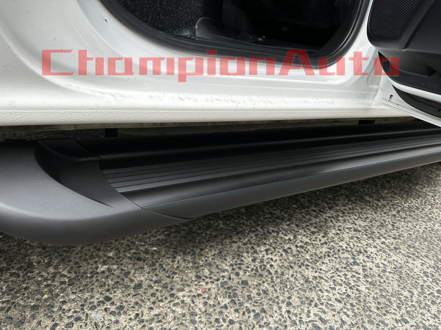 A PAIR Black Side Steps For NEXT GEN Ford Ranger Dual Cab 2022-2024 (CBB)