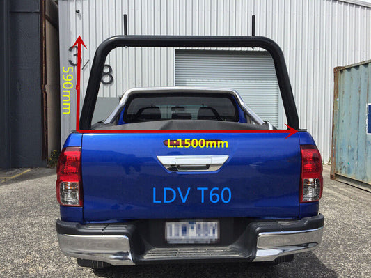 Black Steel Ladder Rack for LDV T60 Dual Cab Tub 2012-2021