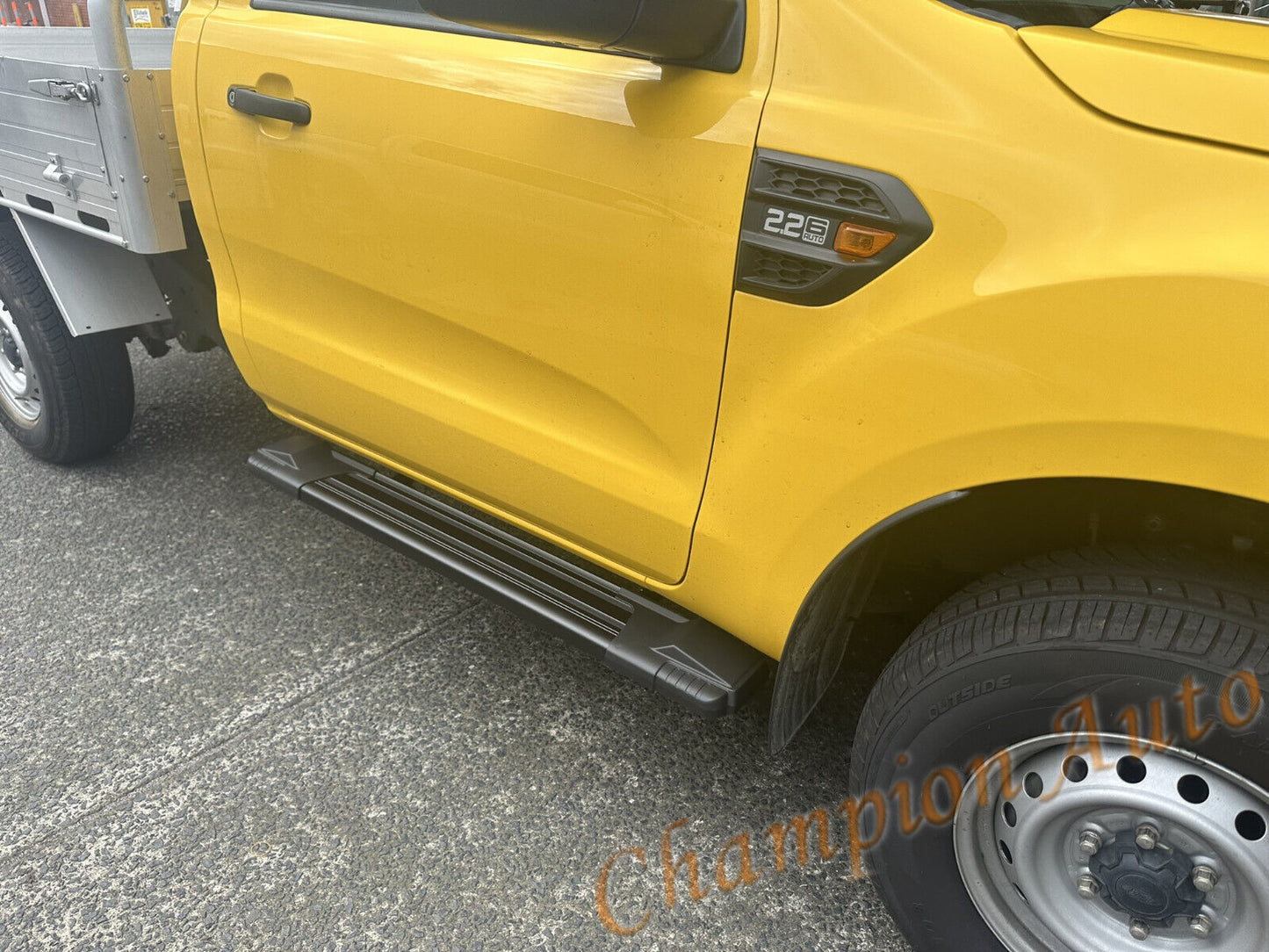 Black Alloy Side Steps for Mazda BT50 BT-50 SINGLE Cab 2012-08/2022 (HD24)