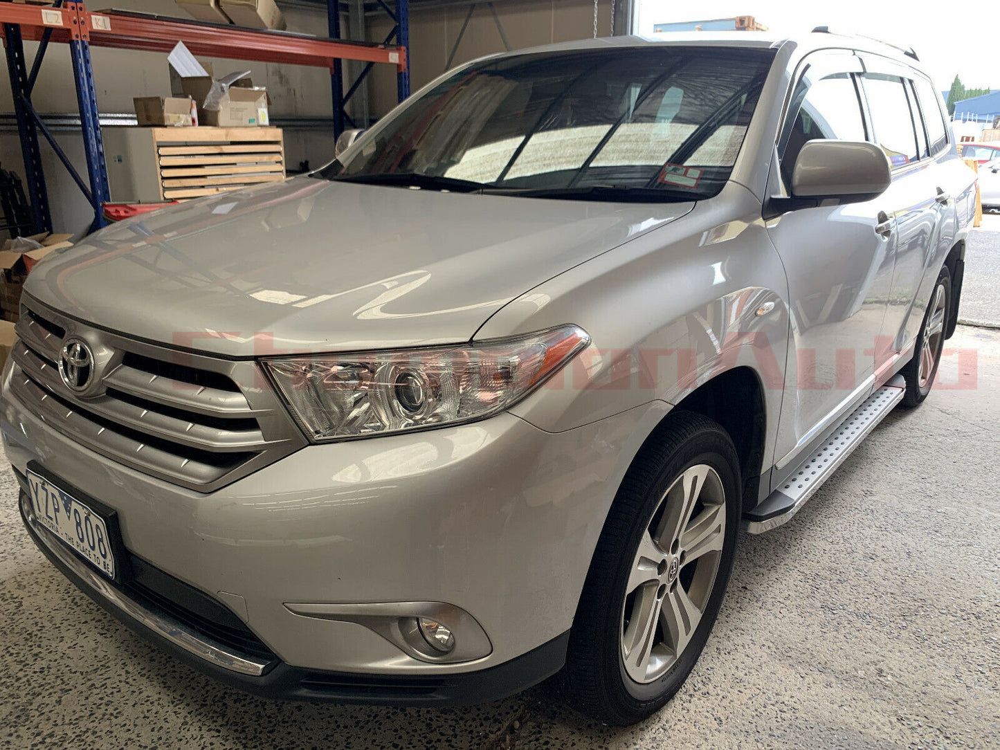 Side Steps Running Boards BLACK Aluminium for Toyota Kluger 2008-2013 (CMP16)