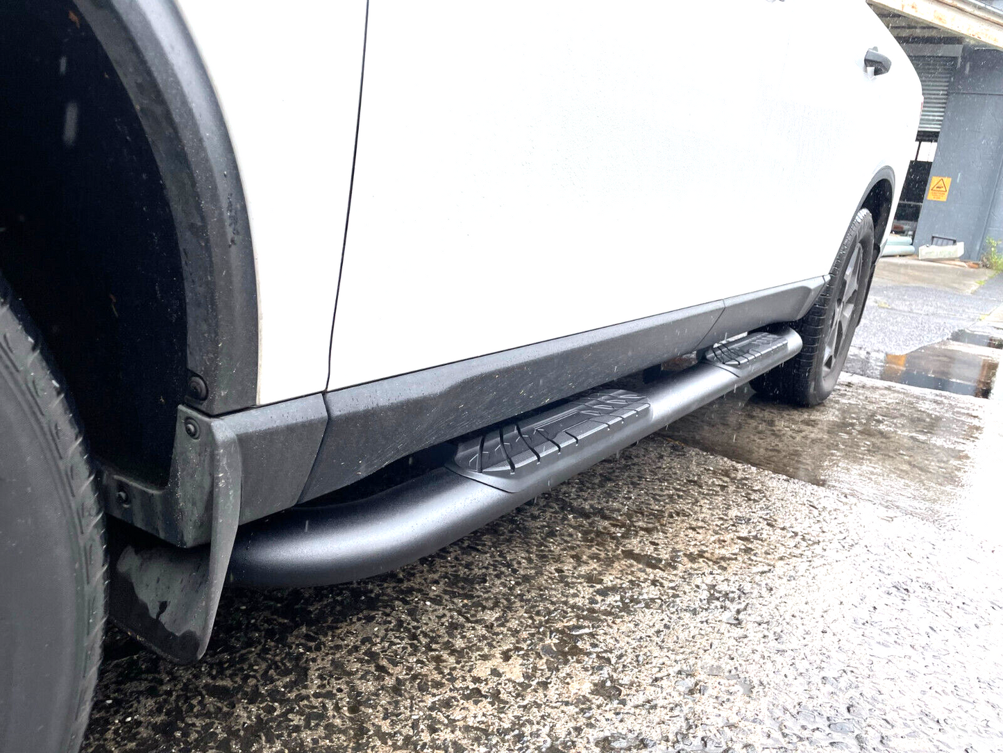 Black Steel Heavy Duty Side Steps for SsangYong Musso Dual Cab 2018 - 2024