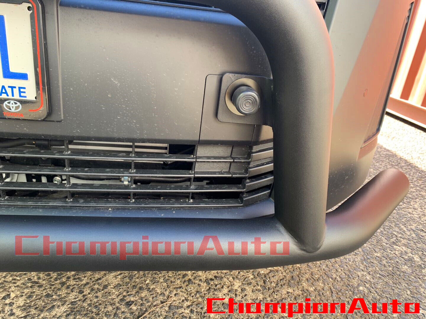 WIDE Matt Black Steel Nudge Bar For the New Toyota Hiace LWB 05/2019- 2024