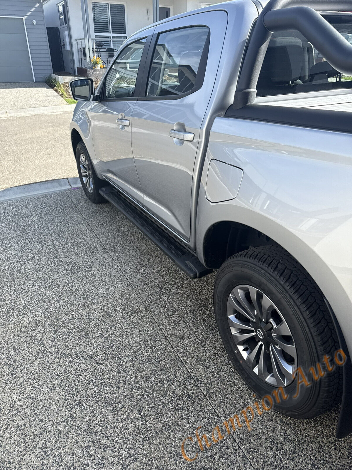 Black Alloy Side Steps For Mazda BT50 BT-50 Double Cab 2012-2021 (HD24)