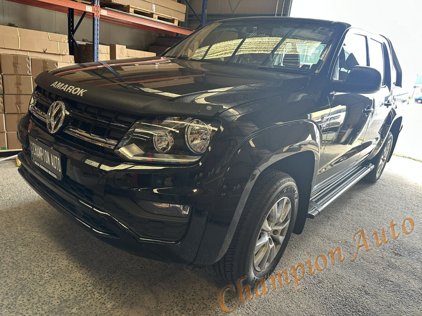 Black Alloy Side Steps For Volkswagen Amarok Dual Cab 2010-2022 (HD24)