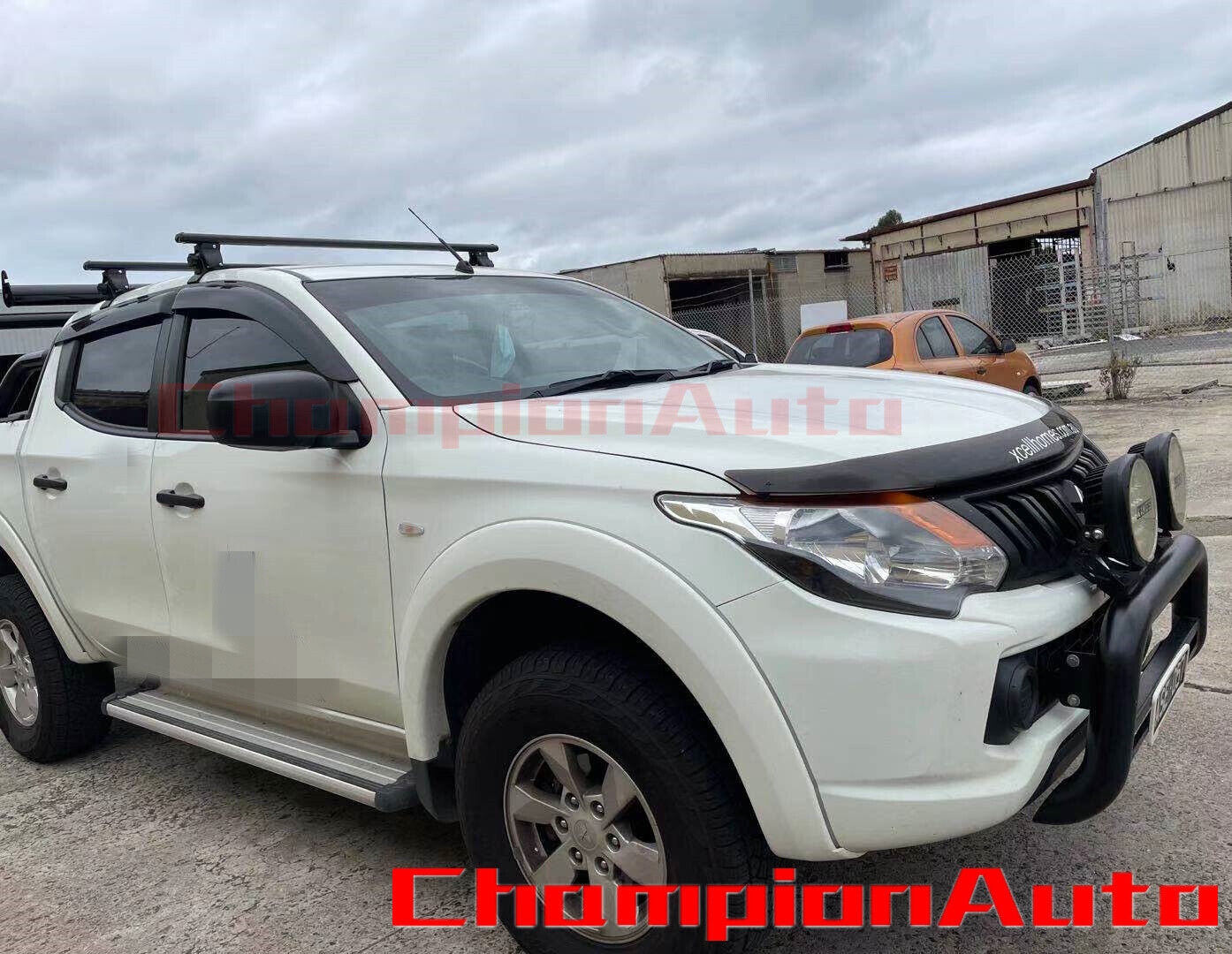 Double of Roof Rack Black Cross Bars 142cm Mistubishi Triton MQ 2015-2019