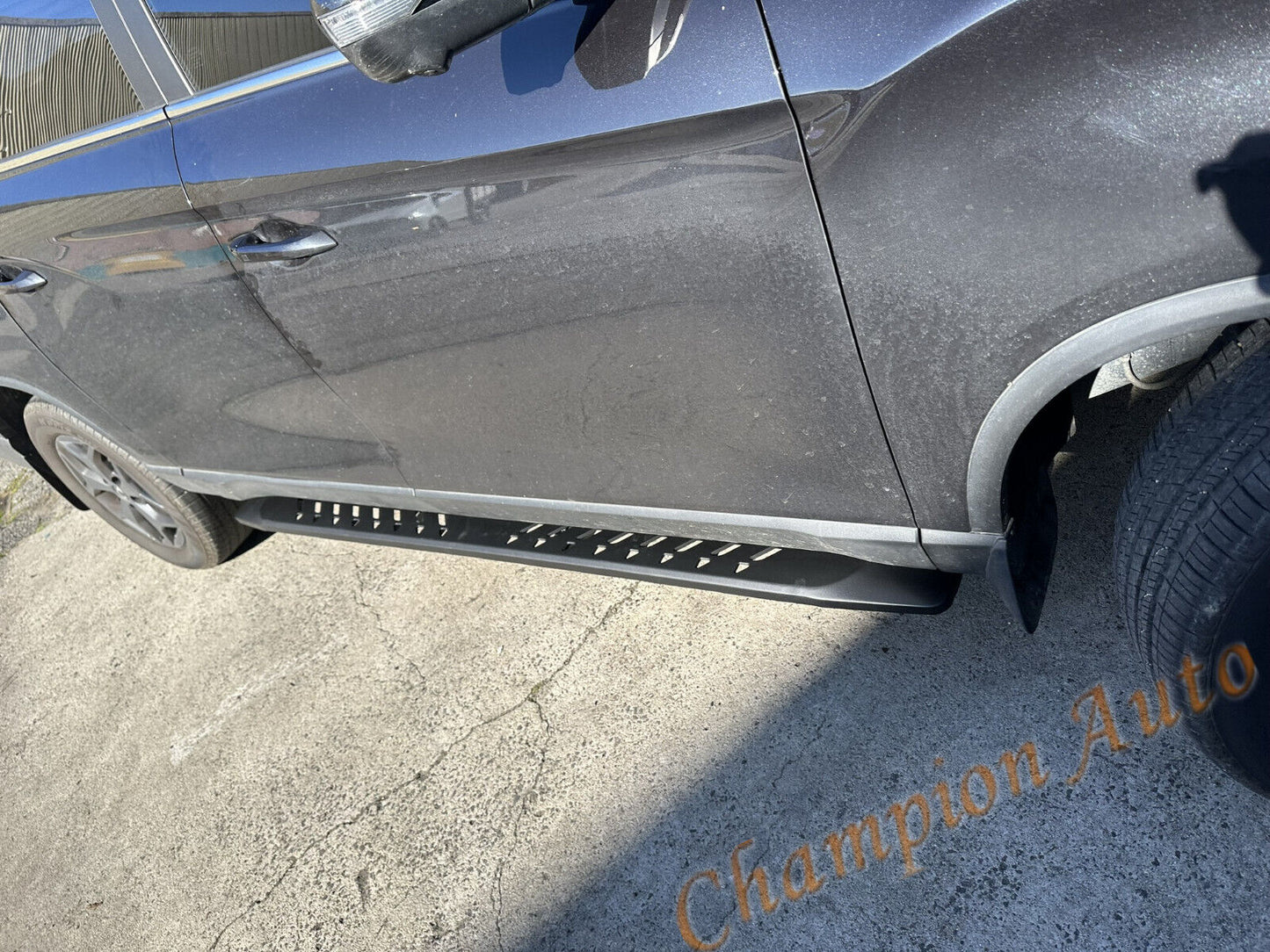 Black steel Side Steps for SsangYong Musso Dual Cab all models 2019 -2024(shark)