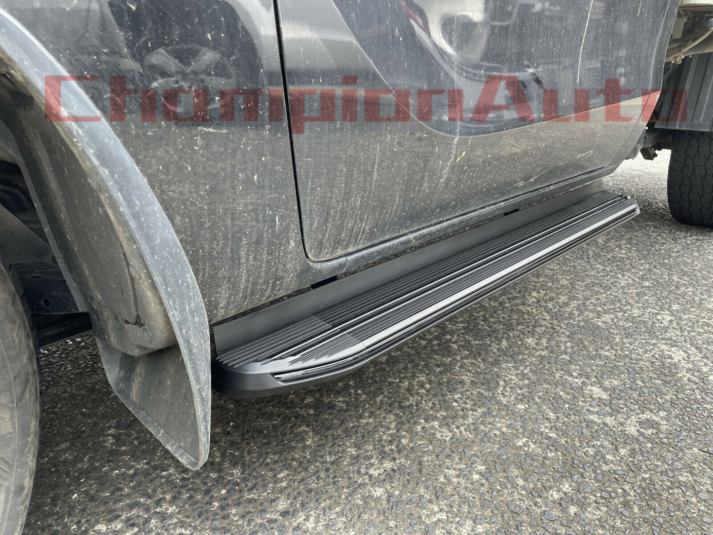 Single Cab Alloy Side Steps A Pair BLACK For Toyota Hilux 2015 - 2024 (XRB)