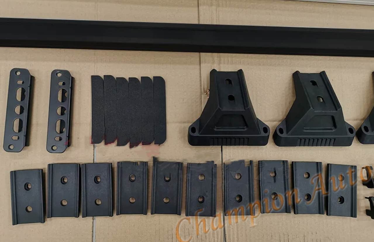 Black HEAVY DUTY Roof Racks Cross Bars X3 for Toyota Hiace LWB 2019-2024