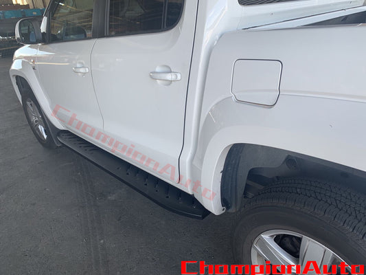 Black Steel Side Steps Mazda BT50 Double Cab 2012-08/2020(Shark Bar)