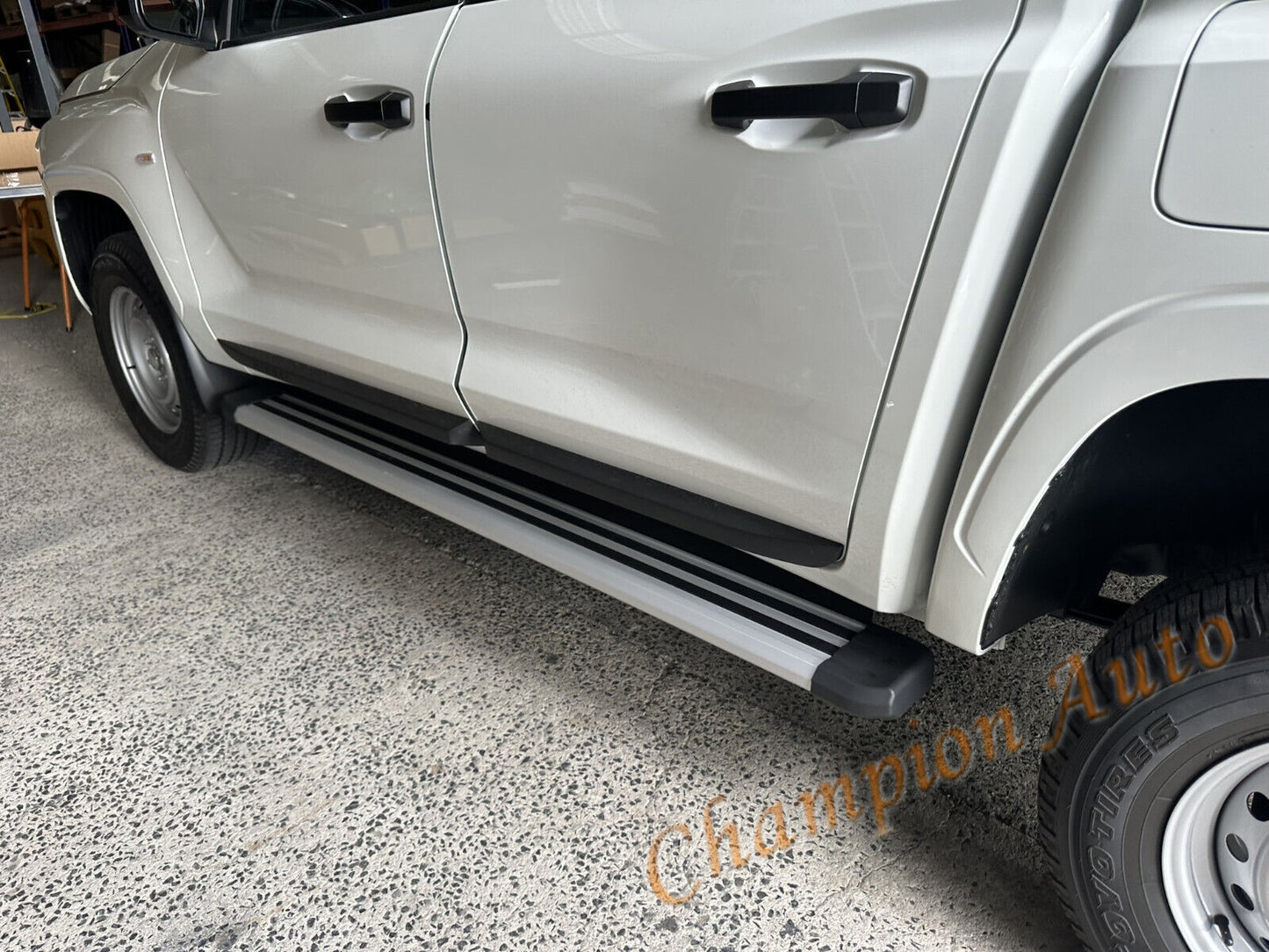 Pair of Alloy side steps For All-New Mitsubishi MV Triton Dual Cab 2024+  (S6)
