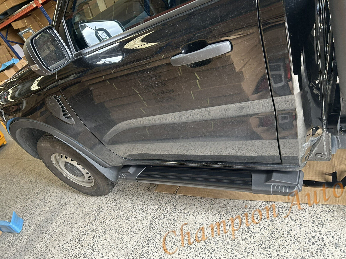 Black Alloy Side Steps for Toyota Hilux SINGLE Cab 2015-2024 (HD24)
