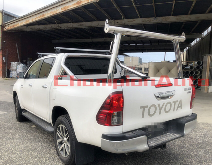 Polished Alloy Ladder Rack with extension bar for Holden Colorado 2006-2020 TUB
