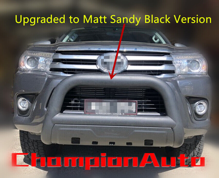 Matt Sandy Black Steel Nudge Bar 3.5'' FOR Toyota Hilux 2015 - 2020