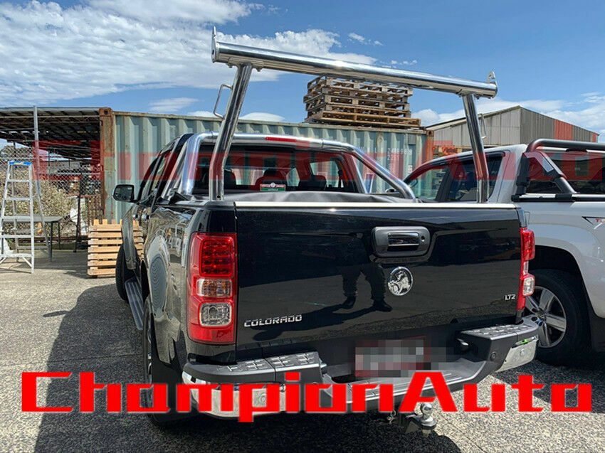 Polished Alloy Ladder Rack with extension bar for Holden Colorado 2006-2020 TUB