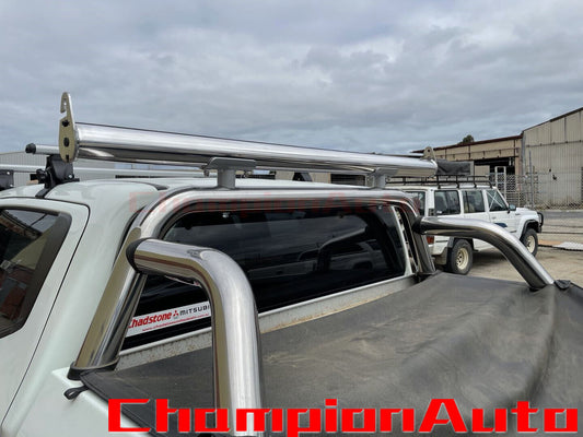 Polished Alloy Ladder Rack/Sports Bar Extension Bar, Mounting Points Adjustable