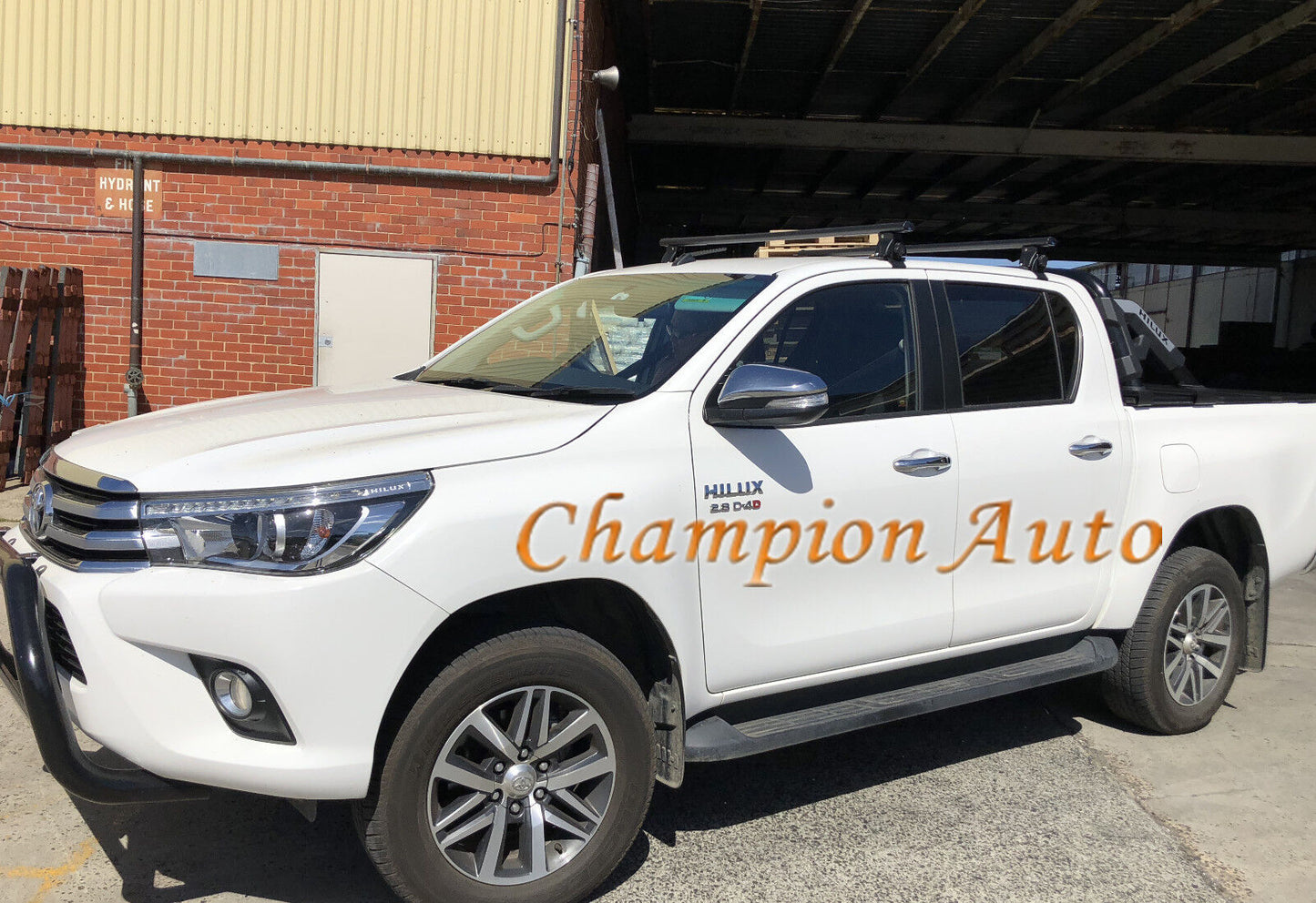 Black Roof Racks Aluminum Two Cross Bars 142cm fit Toyota Hilux 2005-2024
