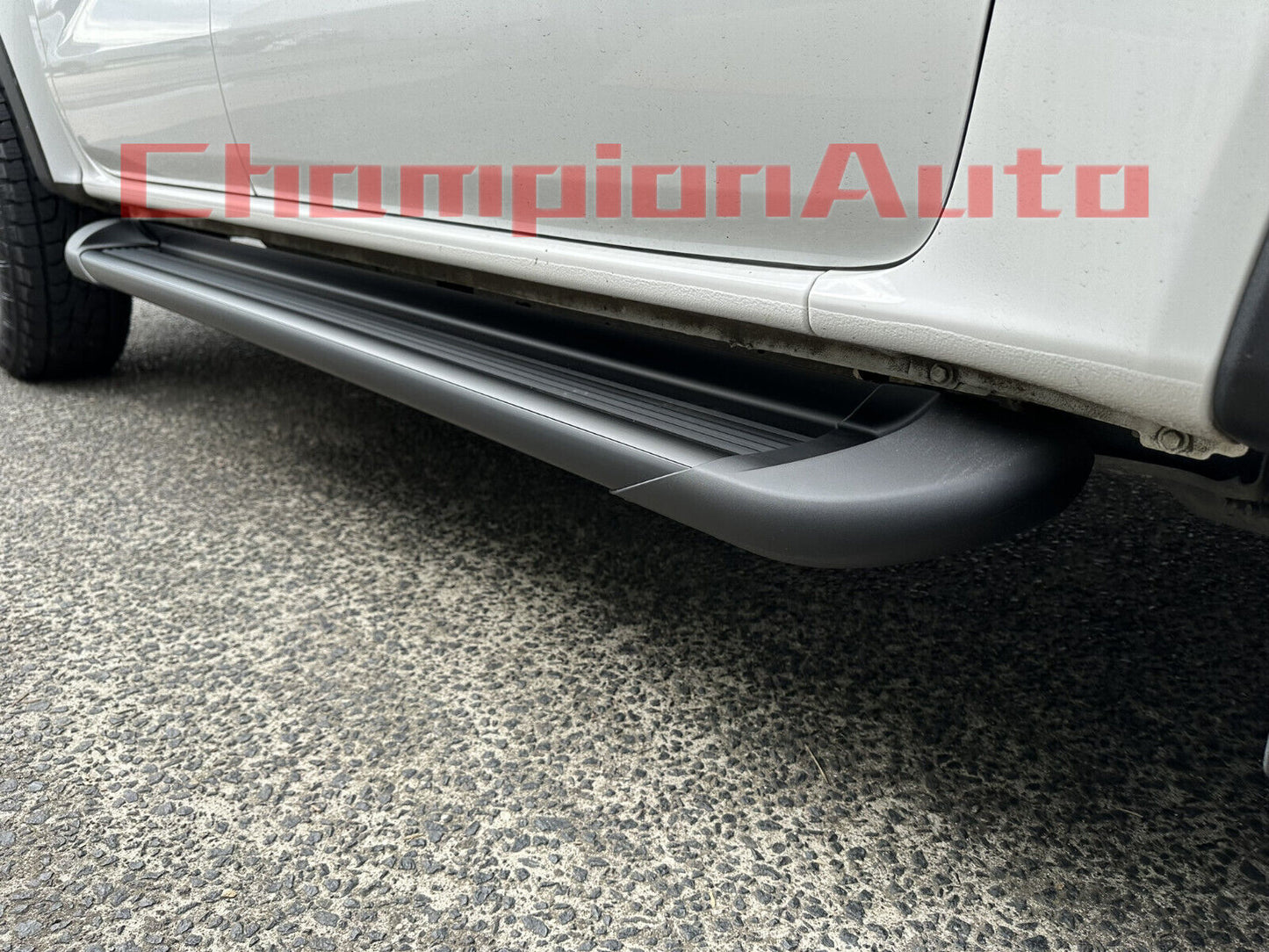 A PAIR Black Side Steps For NEXT GEN Ford Ranger Dual Cab 2022-2024 (CBB)