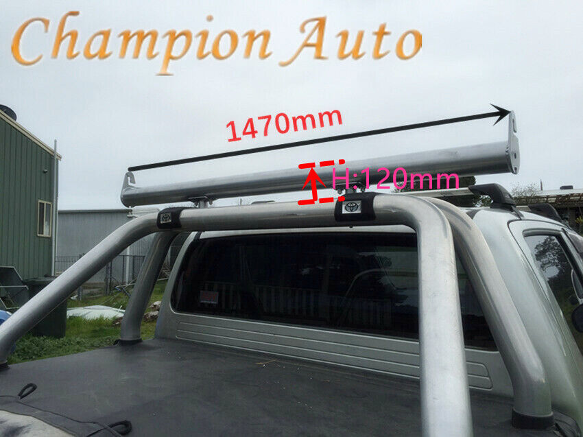 Polished Silver Alloy Ladder Rack + Extension Bar for Mazda BT50 2012-2020