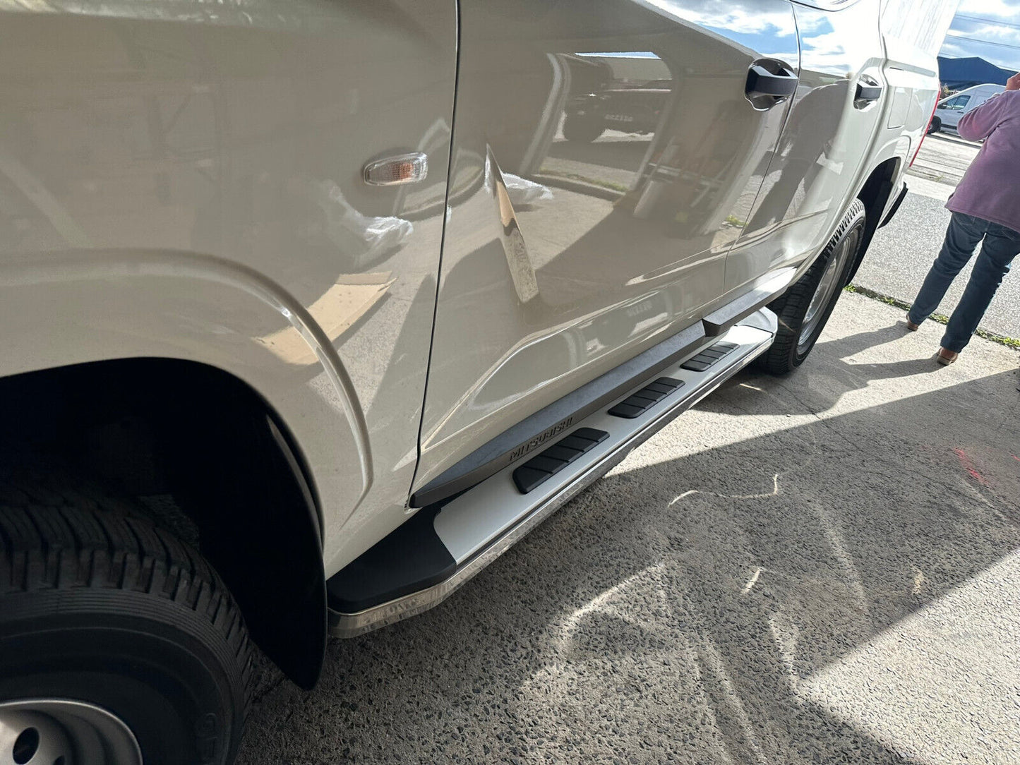 A PAIR Alloy side steps For All-New Mitsubishi MV Triton Dual Cab 2024+(CMP15)