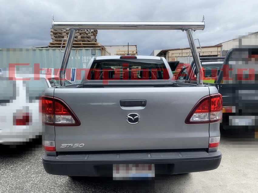 3'' Polished Alloy Ladder Rack fit Mazda BT50 2012-2020 TUB Silver