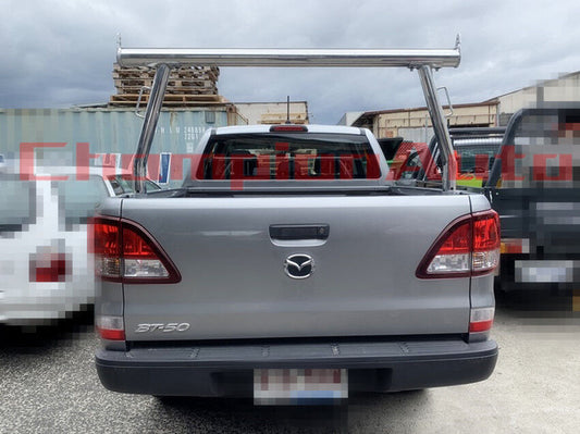 3'' Polished Alloy Ladder Rack fit Mazda BT50 2012-2020 TUB Silver