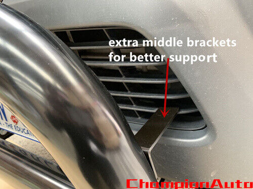 Matt Sandy Black Steel Nudge Bar 3.0'' FOR Toyota Hilux 2015 - 2020