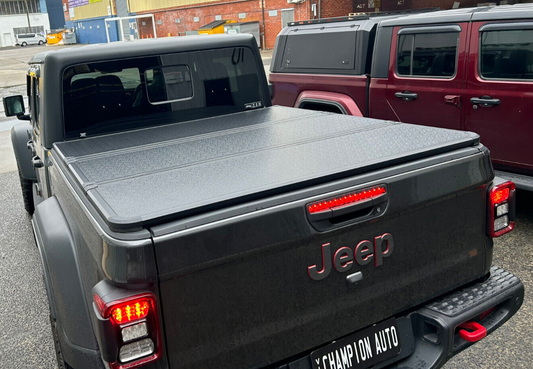 Alloy Folding Tri-Fold HARD Cover For Jeep Gladiator JT Truck Bed 2020-2024