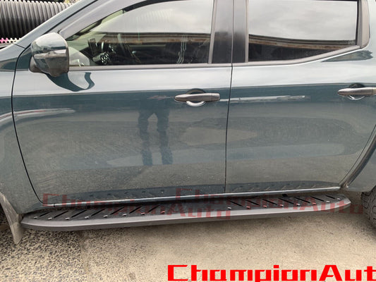 Black Steel Side Steps Holden RG Colorado Crew/Double Cab 2012-2020 (Shark Bar)