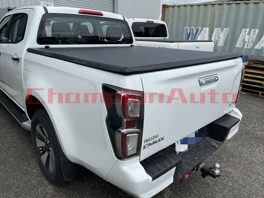 To Fit Isuzu D-max Dmax Dual Cab 2020-2024 Tri Fold Soft Tonneau Cover Non Drill