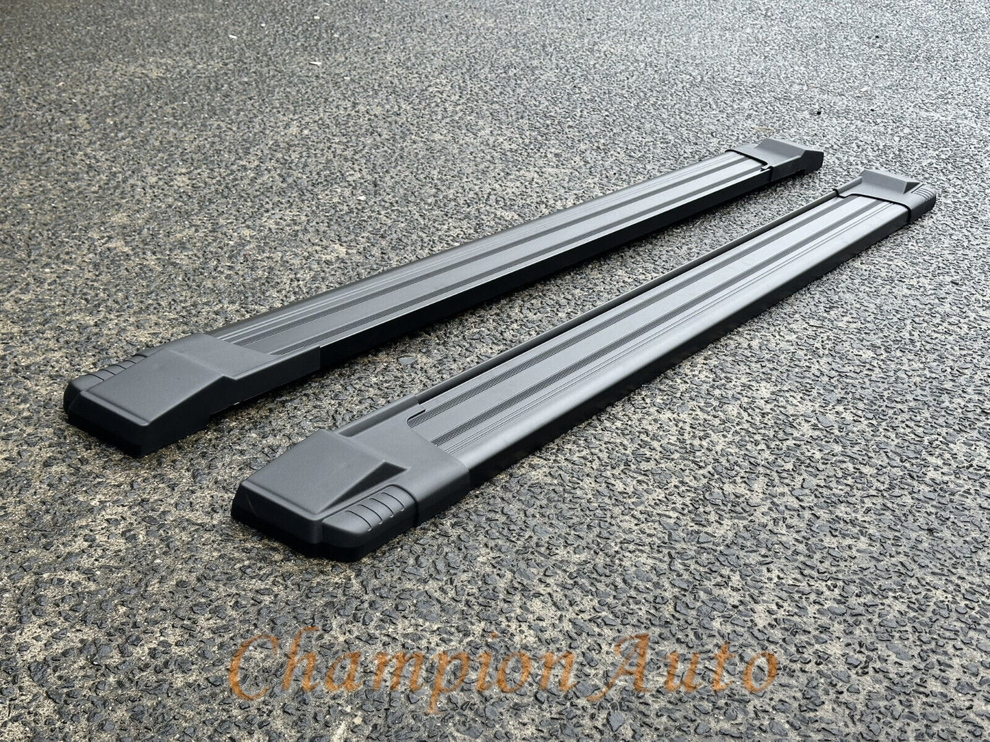 Black ALLOY Side Steps For Toyota Hilux Extra Cab 2015-2024 (HD24)