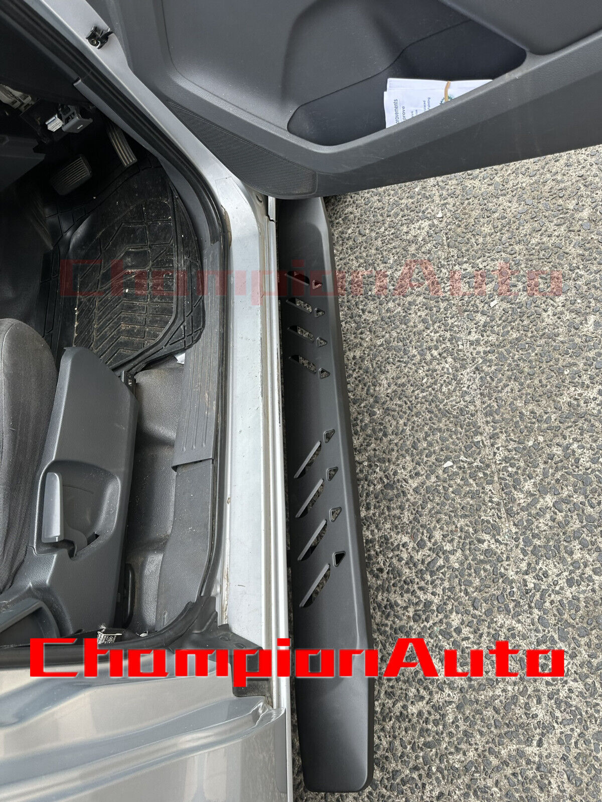 A PAIR Single Cab Side Steps Black For Ford Ranger 2012-2022 (Shark Bar)