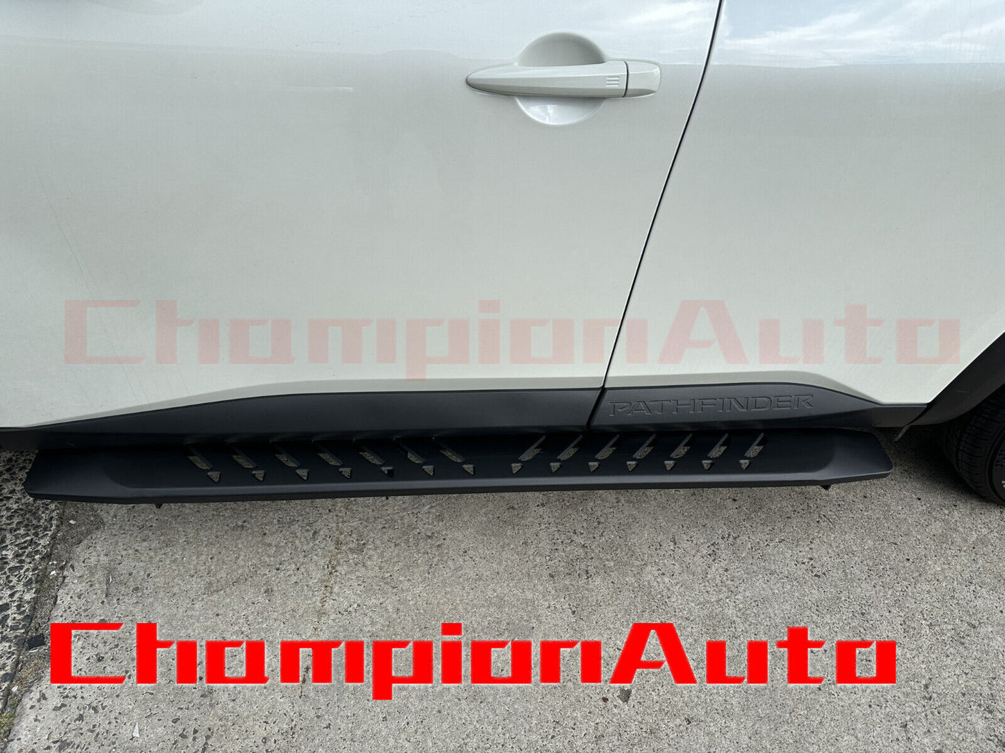 Black STEEL Side Steps  for Nissan Pathfinder R53 07/2022-2024 (SHARK BAR)