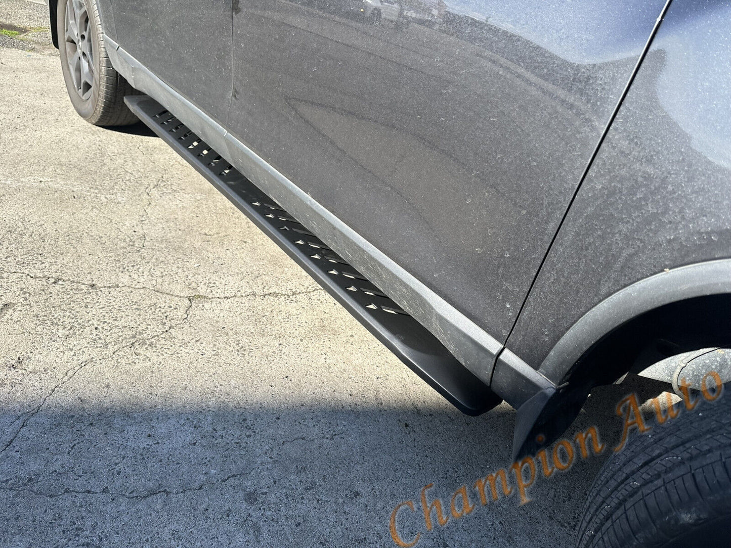 Black steel Side Steps for SsangYong Musso Dual Cab all models 2019 -2024(shark)