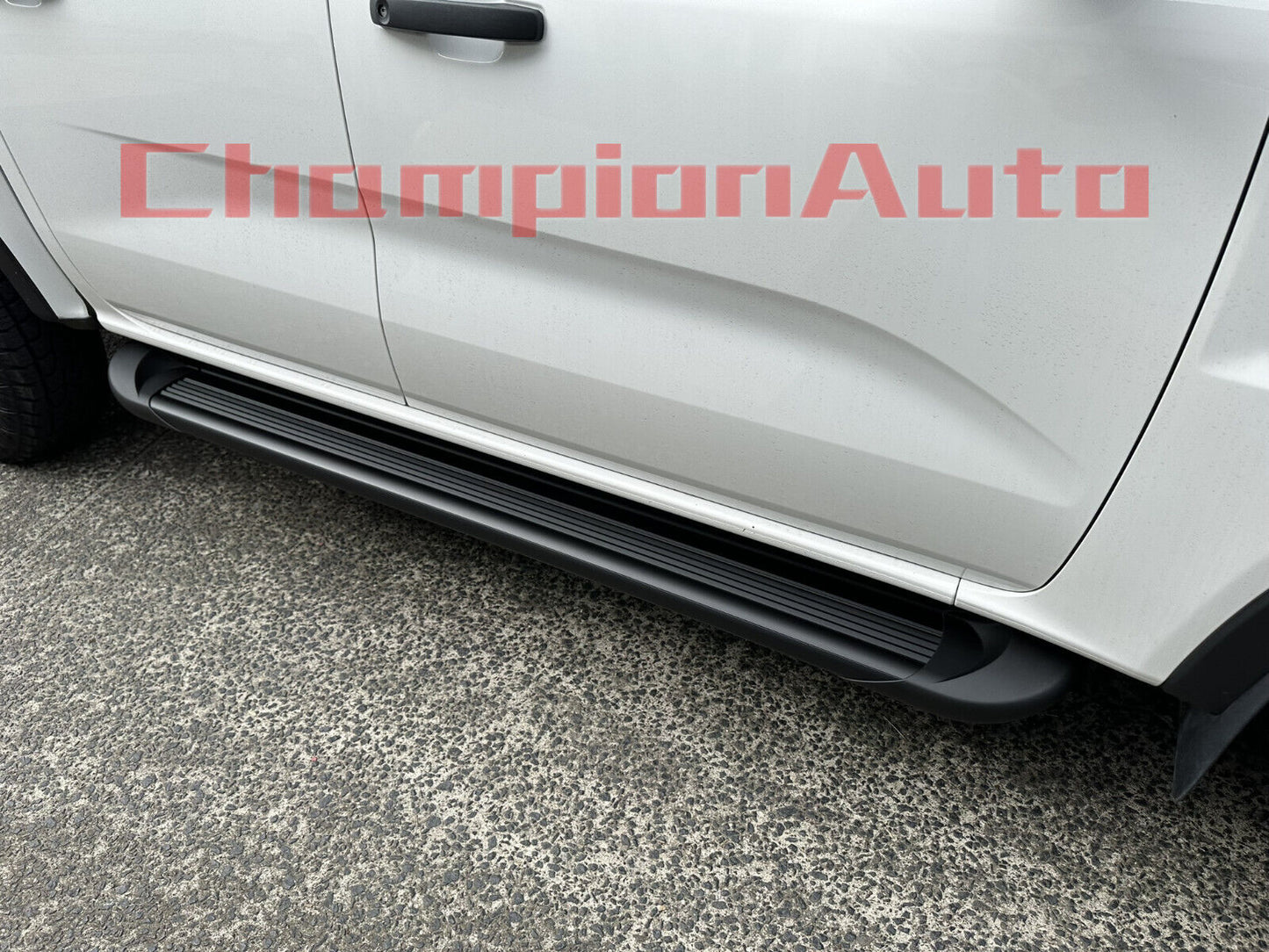 A PAIR Black Side Steps For NEXT GEN Ford Ranger Dual Cab 2022-2024 (CBB)