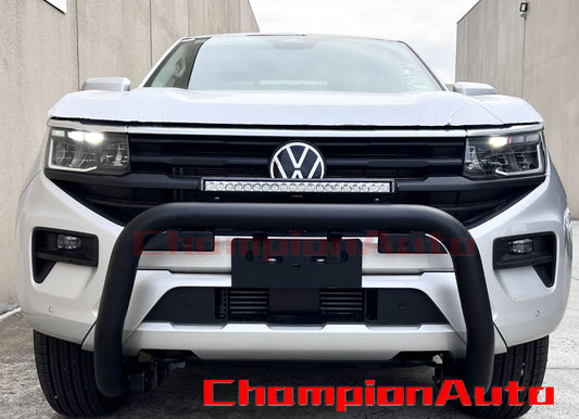 Black steel Nudge Bar for Volkswagen Amarok Dual Cab 2023 2024 SENSOR COMPATIBLE