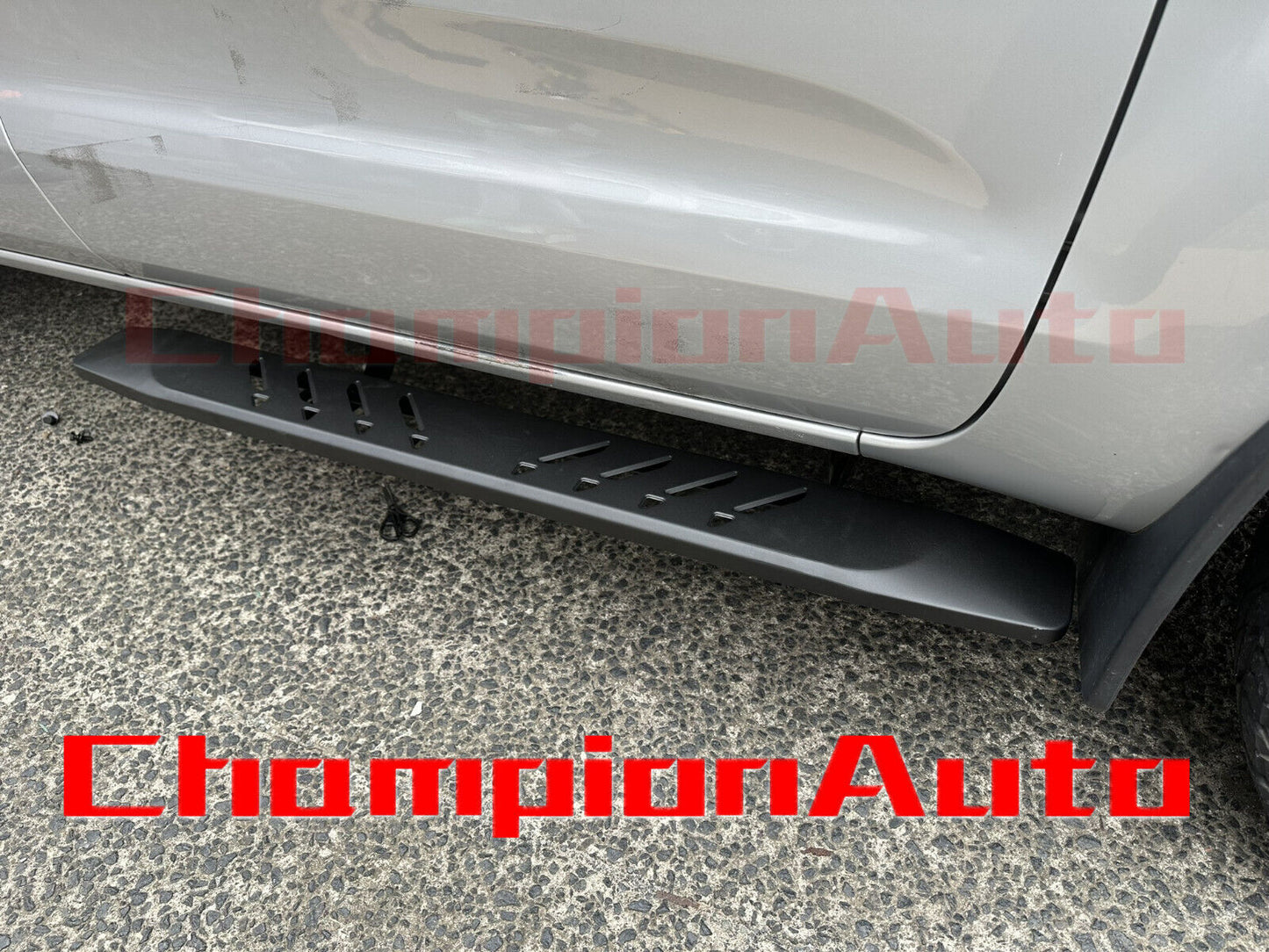 A PAIR Single Cab Side Steps Black For Ford Ranger 2012-2022 (Shark Bar)