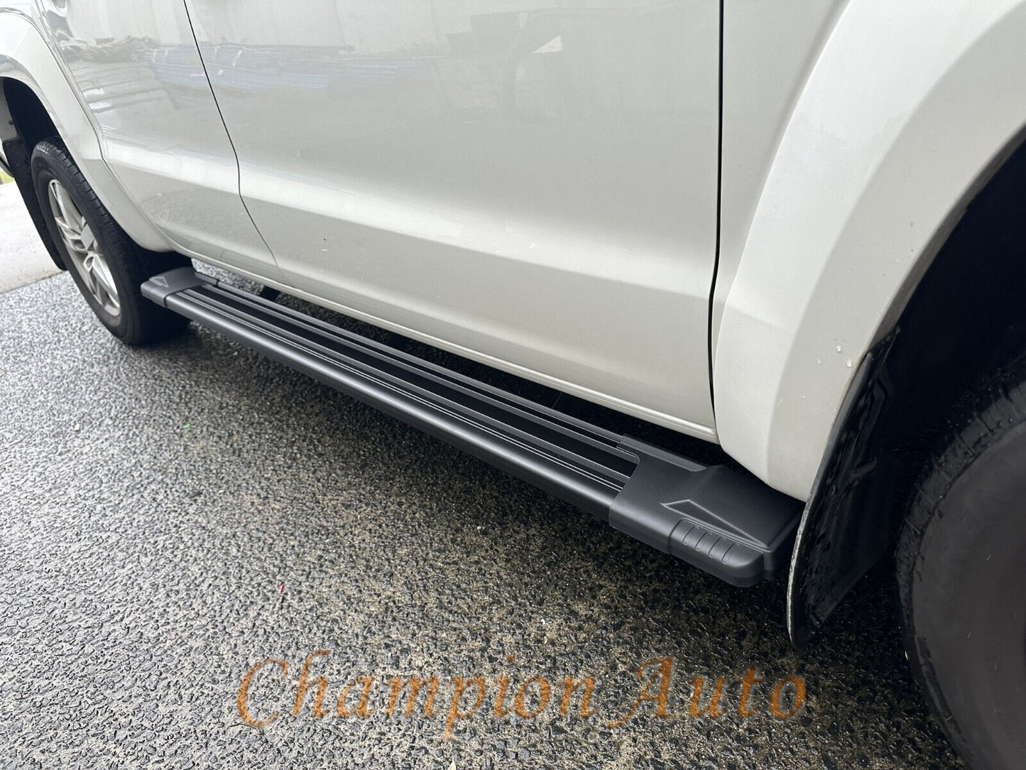 Black Alloy Side Steps For Isuzu DMAX D-MAX Double Cab 2012-2020 (HD24)
