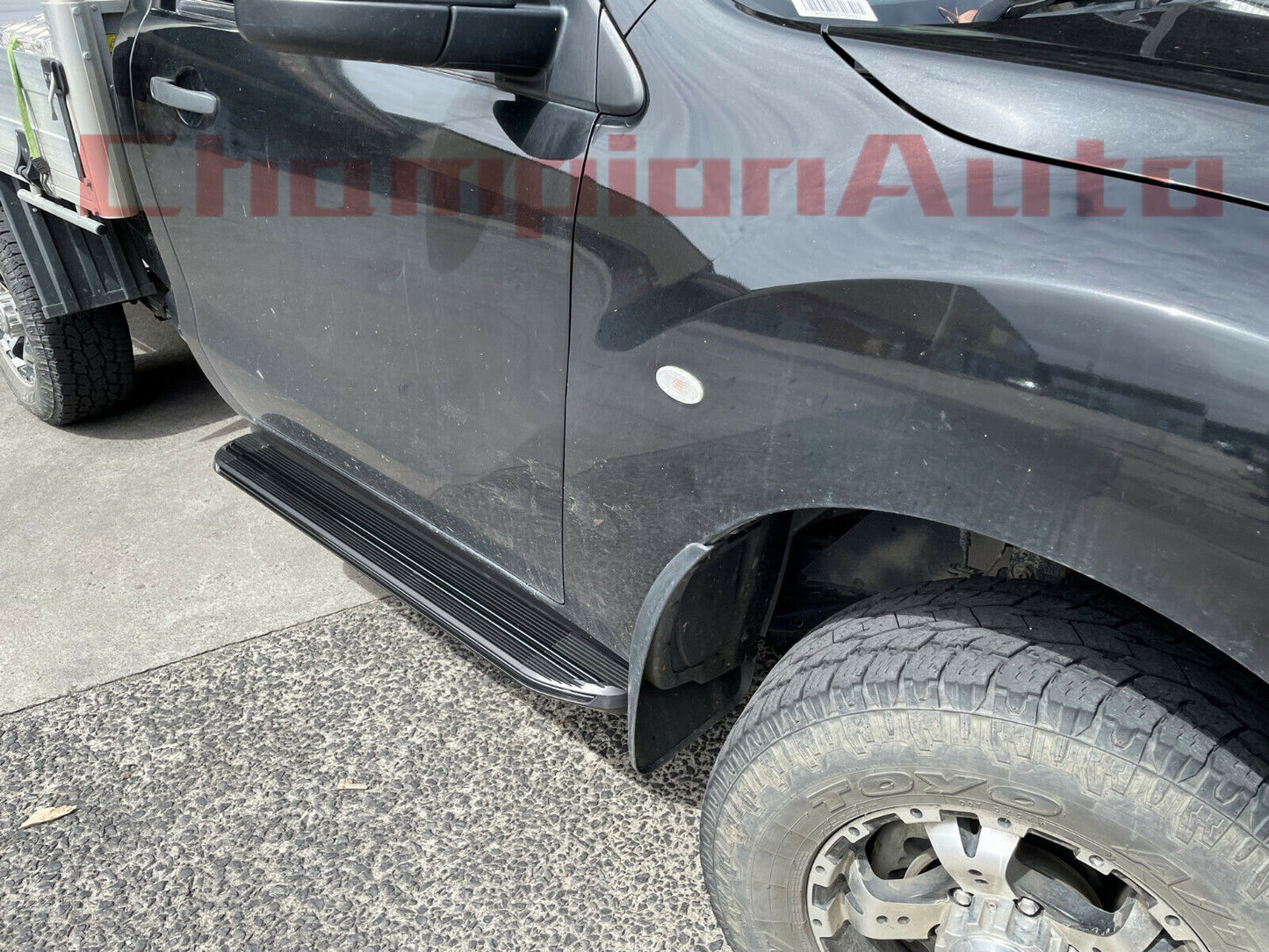 Single Cab Alloy side steps A pair BLACK for Holden Colorado RG 2012-2020 (XRB)