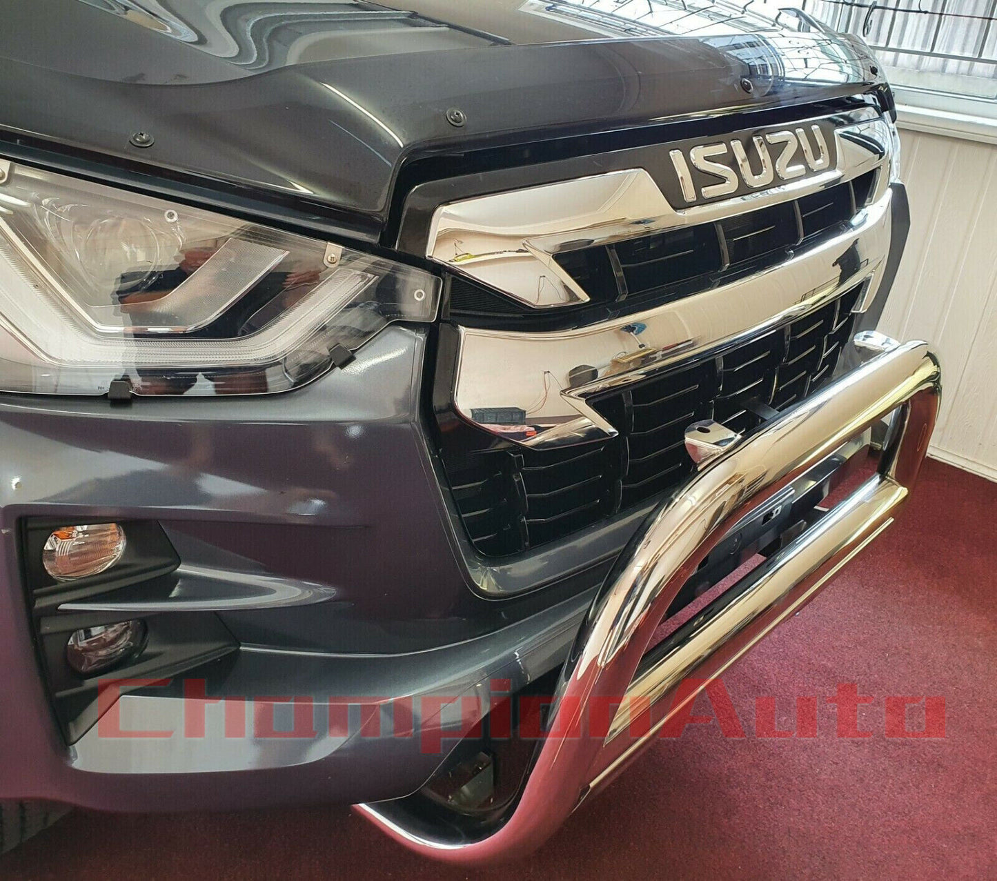 Nudge Bar 3.5'' Oval Stainless Steel Oval FIT Isuzu DMAX D-MAX 9/2020-2024