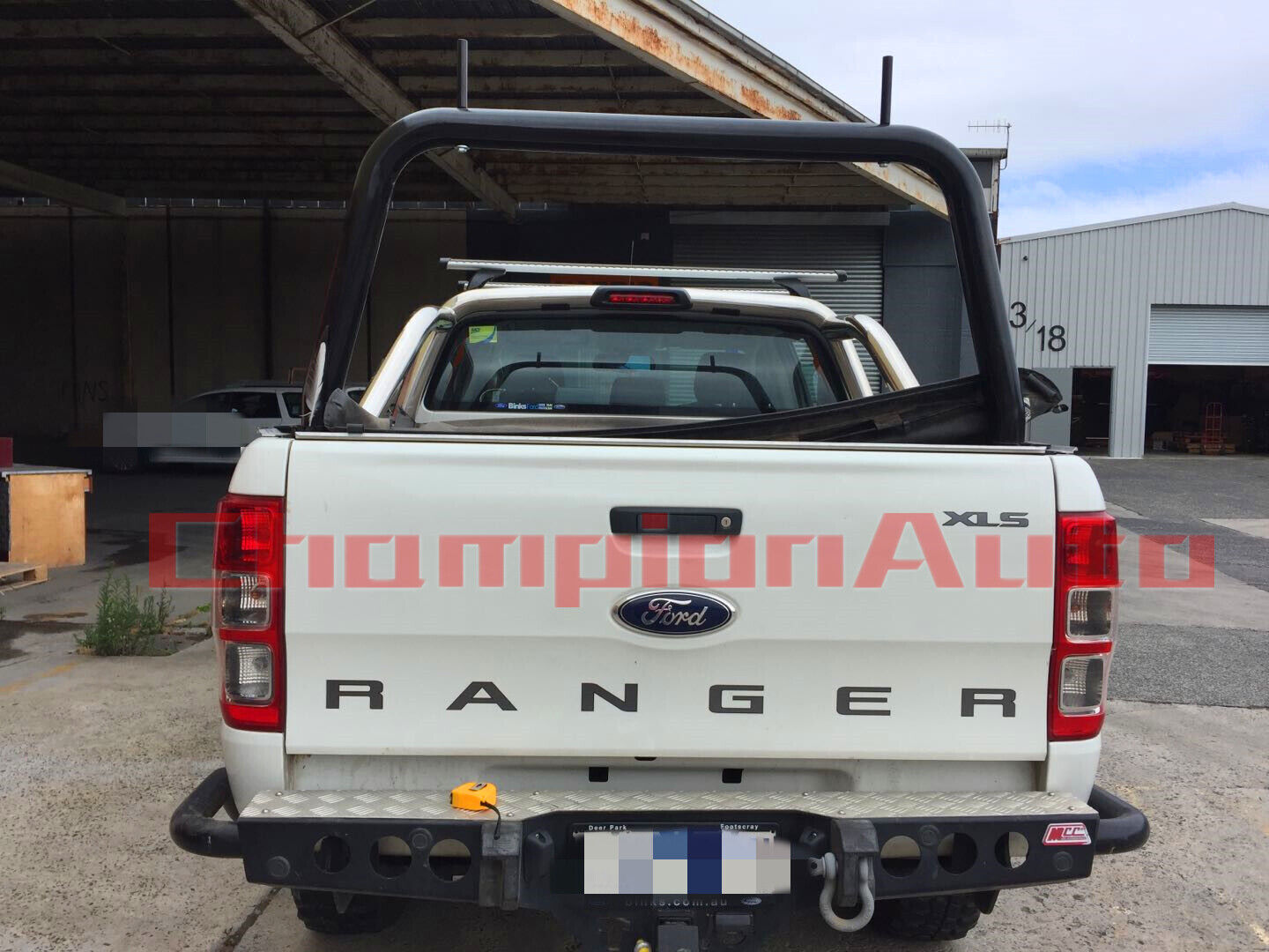 Black Steel Ladder Rack for Ford Ranger Mazda BT50 Dual Cab Tub 2012-2 ...