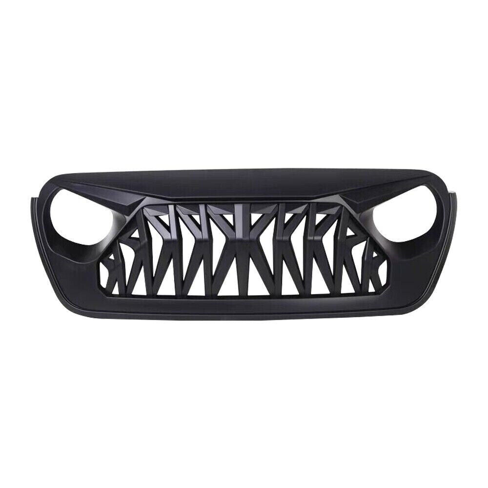 Matte Black ABS Plastic Shark Grille with Mesh for Jeep JT Gladiator ALL models