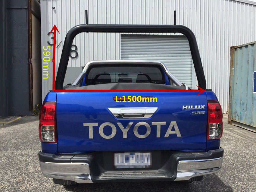 3'' Black Steel Ladder Rack Fit Toyota Hilux SR5 A-deck only 2016-2024 TUB