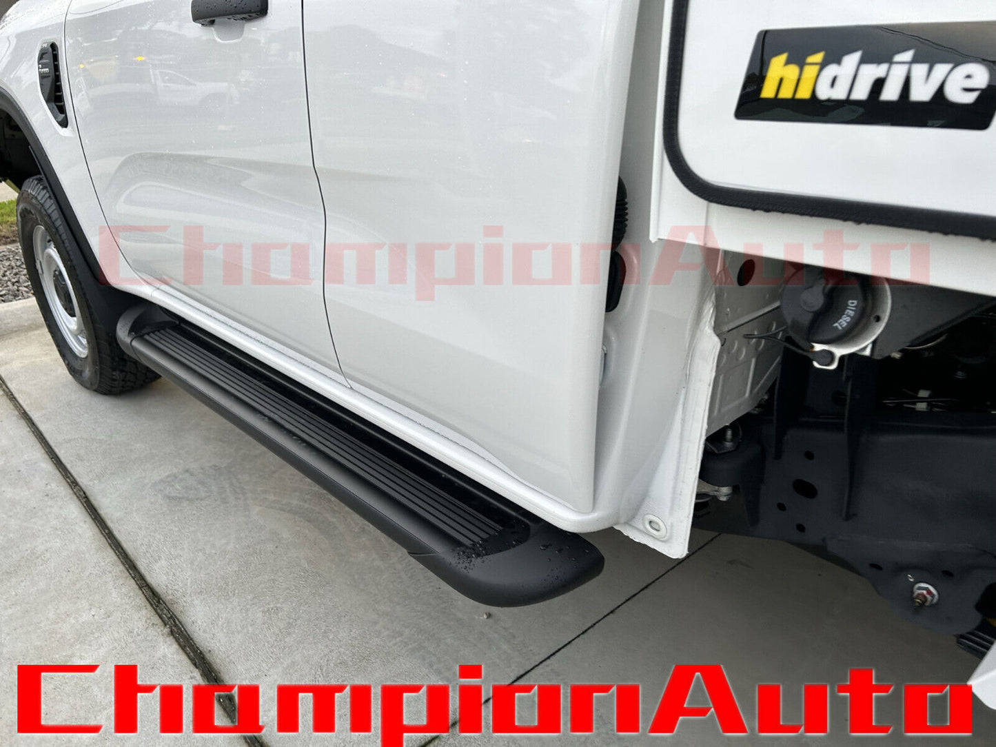 A PAIR Black Side Steps For NEXT GEN Ford Ranger Space Cab 2022-2024 (CBB)