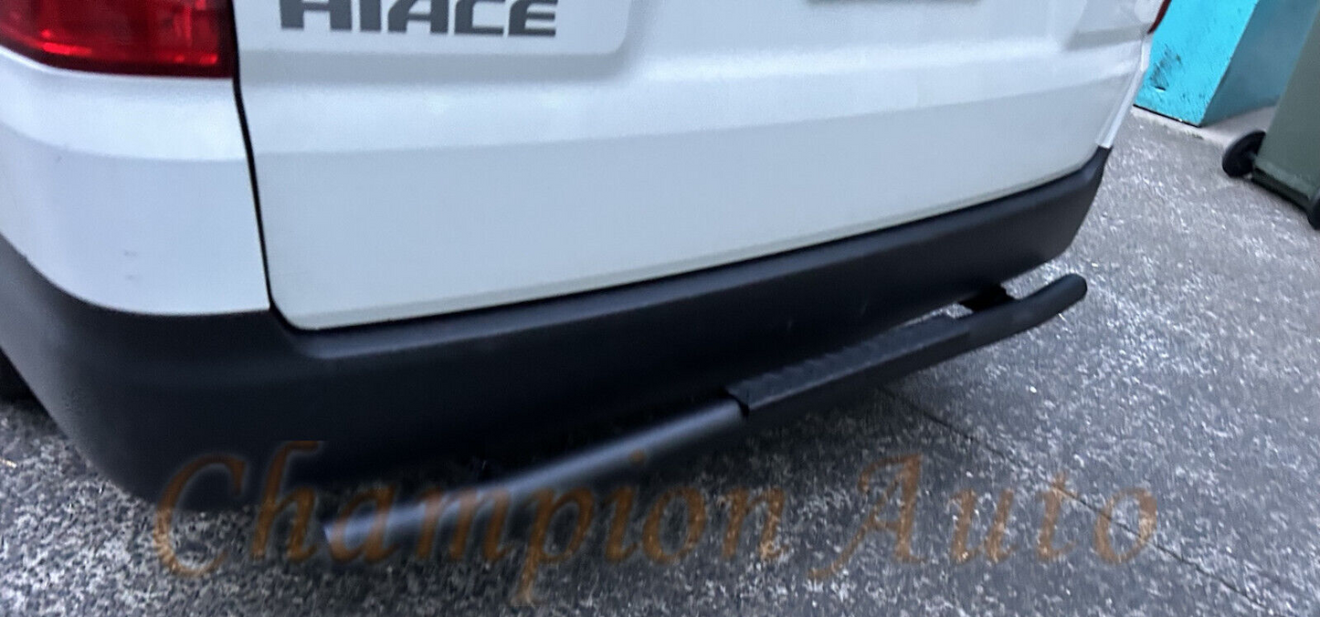 Black Steel Rear Bar Rear Step for Toyota Hiace LWB SLWB 05/2019 -2024