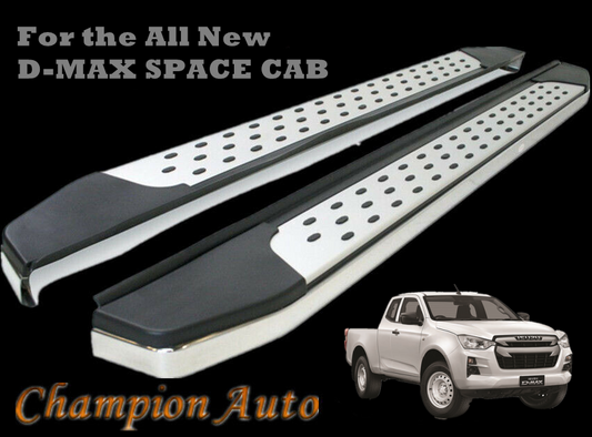 Alloy Side Steps For Isuzu D-MAX Dmax D MAX SX Space Cab 09/2020-2024 (CMP16)