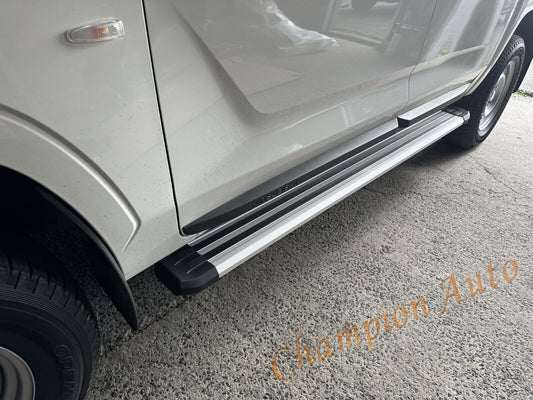 Pair of Alloy side steps For All-New Mitsubishi MV Triton Dual Cab 2024+  (S6)