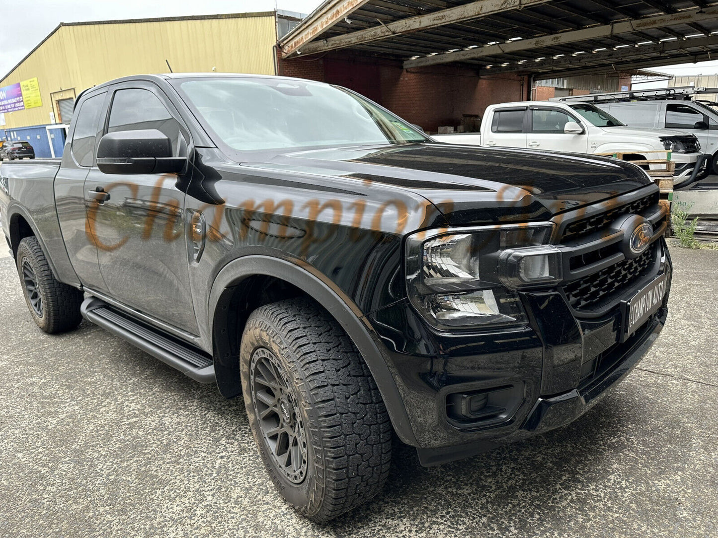 Black ALLOY Side Steps For Next Gen Ford RANGER SUPER CAB 2022-2024 (CBB)