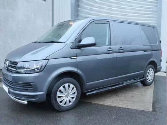 VW T6  TRANSPORTER CARAVELLE MULTIVAN SWB BLACK RUNNING BOARDS SIDE STEPS
