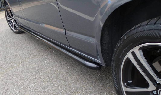 To Fit 2015+ Volkswagen Transporter T6 / Caravelle SWB Curved Side Bars BLACK