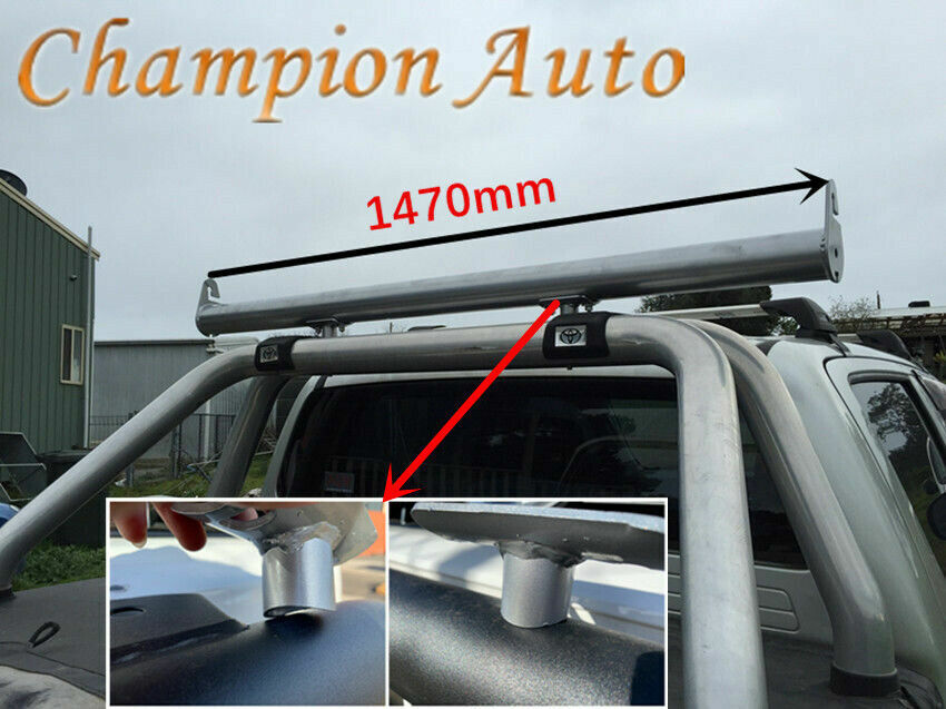 Polished Alloy Ladder Rack with extension bar Nissan Navara D22 TUB All models